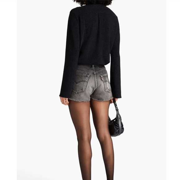 NEW Rag & Bone Lilith Metallic Blouse Top in Black - Size S - Picture 8 of 11